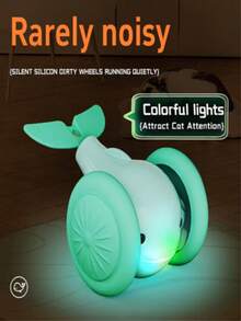 Smart Electric Whale Shaped Cat Toy Car, Self-Entertainment Pet Car, Ideal For Cat Entertainment And Relaxation - Multicolor - View 5