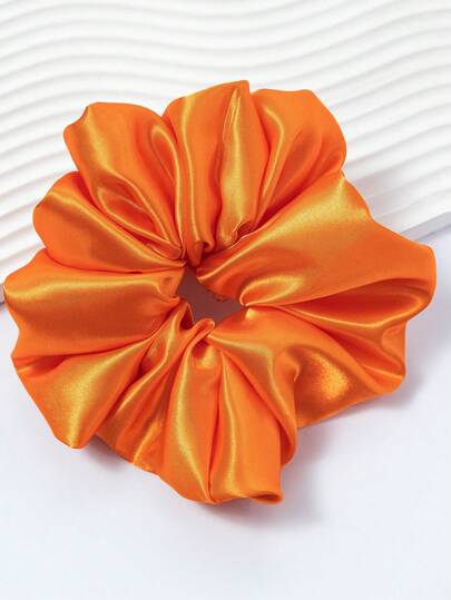 1pc Women's Minimalist Fashion Large Satin Scrunchie Hair Accessory