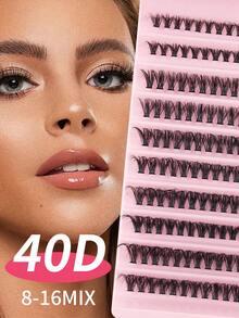 40 Boxes Fake Eyelashes, 200 Pieces Cluster Eyelashes, 0.07mm D-Curl, 9-16mm Mixed Natural Eyelash Extension, 3D Russian Stripe Curly Individual Eyelash Clusters, Makeup Tools - Suitable For Mom, Eyelash Clusters, Individual False Eyelashes, False Eyelashes - D - View 8