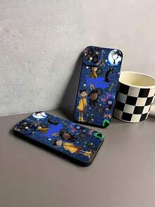 Tema de botones amarillos azul oscuro Coralinefunda de teléfono Fundas compatibles con ,Apple,VIVO,OPPO,,, y Honor.Fabricadas en silicona TPU,ofrecen protección contra golpes y caídas. - Negro - Ver 7