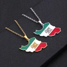 1 chiếc dây chuyền mặt bản đồ bằng thép không gỉ mạ vàng 18K, thời trang và đa năng, phù hợp cho phụ nữ. - Nhiều màu - Xem 9