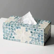 INS Style Light Luxury Natural Shell Decorative Tissue Box, Suitable For Living Room And Dining Room, Creative Desktop Storage - Multicolor - View 9