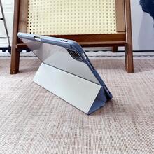 1 Ốp lưng bảo vệ máy tính bảng bằng acrylic trong suốt cao cấp, họa tiết trái tim nhỏ màu xanh trắng dễ thương, có khe cắm bút, chân đế từ tính đa góc và chức năng tự động bật/tắt màn hình, tương thích với iPad Pro/Air, và Pad 5/6/25. - Nhiều màu - Xem 7