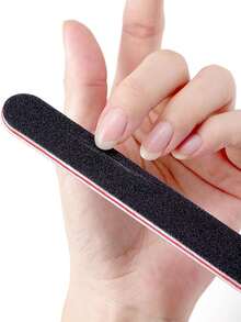 12/6/2 Stück doppelseitige schwarze Nagelfeile (100/180 Körnung), gerade Nagelpolierklotz, hochwertige, nicht abblätternde Nagelpolierklotz, schwarze Sandpapier Nagelpflegewerkzeug und Polierdatei, waschbare doppelseitige Nagelfeile, geeignet für natürliche Nägel und Nagelstudios, anwendbar für Fuß- und Zehenreinigung - Verschiedenfarbig - Übersicht 3