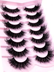 7 Pairs Fluffy Lashes, Suitable For Daily Makeup, Can Be Given As Gift To Girlfriend - Black - View 2