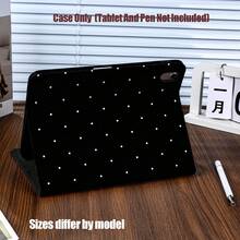 Black Polka Dot Pink Bunny Case (Book Style With Pencil Slot) Classic Black Base With White Polka Dots, Featuring A Fluffy White Bunny With A Pink Bow In A Circular Frame. Compatible With IPad Mini 4/5/6, 9.7/10.2/10.5/10.9/11/12.9/13 Inch, Pro/Air 4/5/6/7, 10th/11th Gen, Galaxy Tab A7Lite/A8/A9/A9Plus/S6Lite/S7/S8/S9/S10/S11/FE/Plus Series. - Multicolor - View 7