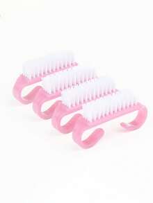 Bộ 10-100 cọ nhỏ phủi bụi móng tay có cán, cọ làm sạch móng tay kèm bột, cọ làm sạch móng chân, màu ngẫu nhiên, bộ dụng cụ làm móng nghệ thuật, làm móng tay, làm móng chân. - Hồng - Xem 6