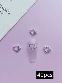 20个/40个装 各种金属心形美甲装饰品，DIY美甲产品，美甲饰品，美甲配件 - 彩色 - 查看 14