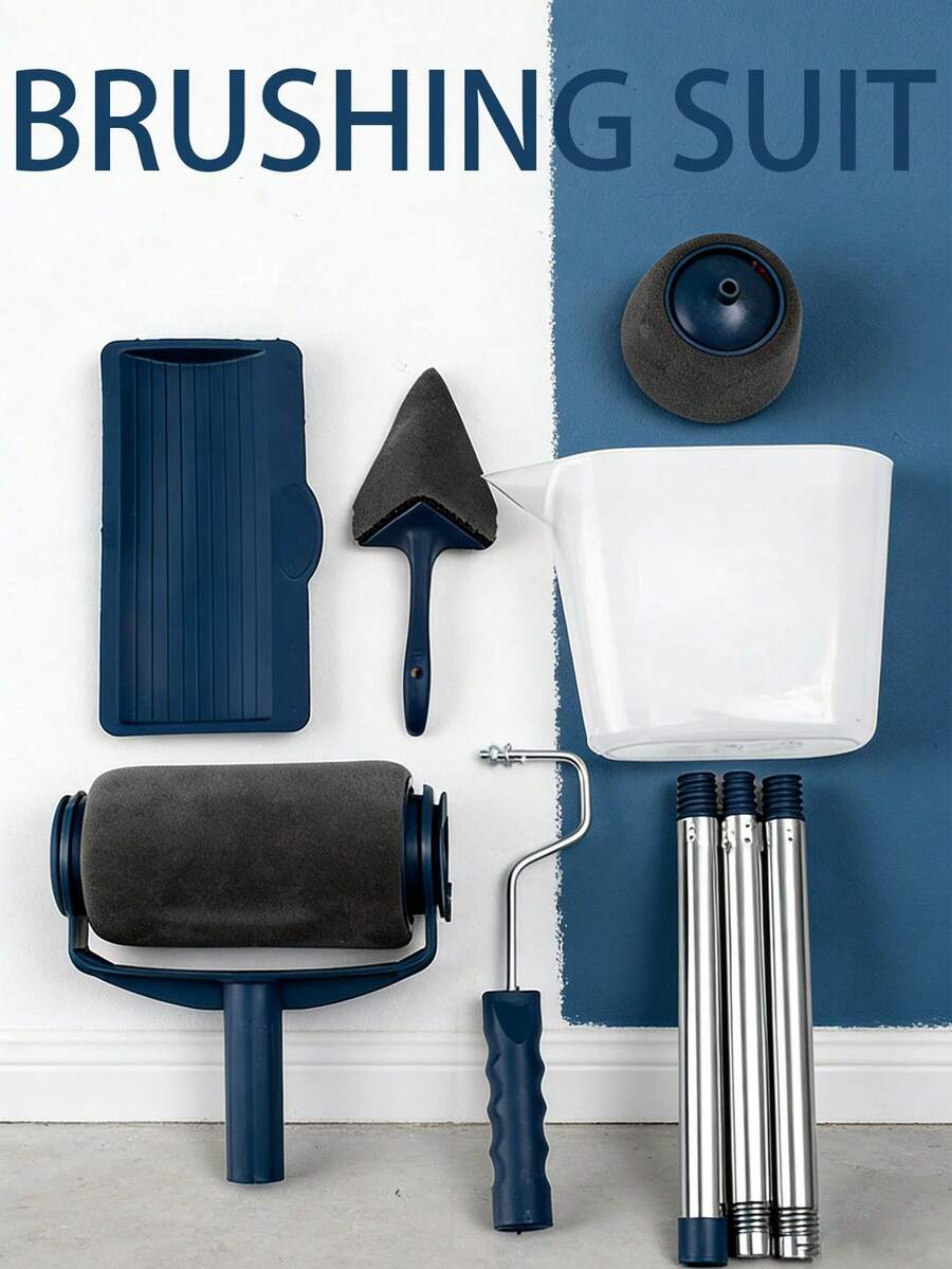 All-In-One Paint Roller Kit | Multi-Function Wall Painting Tool Set With Paint Storage