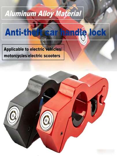 견고한 오토바이 및 전기 자전거 도난 방지 잠금 장치 - 인체 공학적 핸들 디자인 견고한 도난 방지 잠금 장치 오토바이 및 전기 자전거에 적합 - 차고/야외 사용을 위한 오토바이 보안 장치 - 설치 및 제거 용이