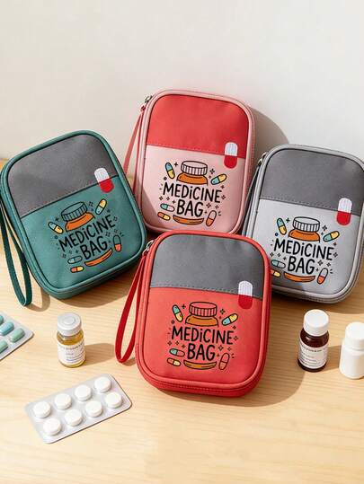 Tragbare medizinische Tasche mit Pillenflaschen-Muster | Wasserdichte Erste-Hilfe-Tasche mit großer Kapazität, geeignet für Reisen, Zuhause, Wohnheim, Auto und Notfälle | Unerlässlich für Studenten, Studentenwohnheime, Familien, Krankenschwestern, Outdoor-Abenteuer | Enthält Aufbewahrungstaschen für Pillen, Verbände, Medikamente und Zubehör | Leichtgewichtig, Überlebensausrüstung, täglicher medizinischer Organizer Medizintasche Pillenbox Pillenbehälter Krankenhaustasche Medikamentenorganizer Medizinaufbewahrungstasche Kreuzfahrt-Essentials Urlaubsartikel Reiseutensilien