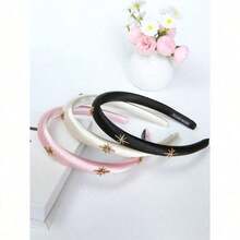 4pcs/1pc Vintage Soft Sponge Headband, Solid White And Brown Color, Elegant High-End Fashion Hair Accessories, Suitable For Daily Wear, Washing Face, Showering, Matching Outfits, For Women, Hair Band, Hair Hoop, Autumn ,Hairband For Women - 黑色 1 件 - 查看 7