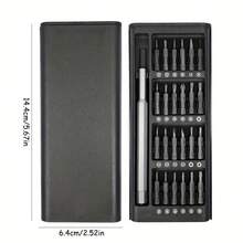 25件套精密螺丝刀套装，多功能维修工具组，适用于智能手机和平板电脑，耐用塑料材质，多种刀头形状，非电动 - 必备电子产品拆卸工具 - 彩色 - 查看 4