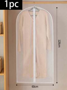 10-1件透明衣物防塵袋，可水洗衣櫥收納袋，便攜旅行與居家衣物收納袋，衣櫥整理袋，衣物收納袋－西裝套，透明防水防潮掛衣收納袋，適用於襯衫、西裝、洋裝，高品質衣物防塵套，透明拉鍊掛衣套，保護衣物並整理衣櫥，宿舍必需品，臥室衣櫥收納與整理 - 白色 - 查看 18