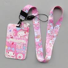 SANRIO Giá đựng thẻ xe buýt cứng hình hoạt hình Anime, in chuyển nhiệt, thẻ sinh viên/thẻ đeo cổ/thẻ ID. - Nhiều màu - Xem 4