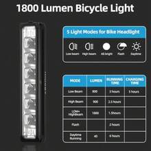 Super Bright 6 LED Bike Lights for Night Riding Rechargeable Bicycle Lights Waterproof Bike Headlight for Adults High lumens Bike Headlight and Tail Light Set for Ebike MTB Cycling Commuting - Negro - Ver 4