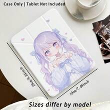 Ốp bảo vệ máy tính bảng bằng acrylic pha lê có chân đế, phù hợp với A9/A9+/S9/S9FE/A11/A11+/S11/S10 FE/S10 FE+/S10 Lite và các dòng máy phổ biến khác, họa tiết cô gái hoạt hình dễ thương và trái tim, cũng tương thích với Apple A16 2025, Air 11/13, M3 2025, Mini 7 A17, Pro 2024, Air 11/13, M2 2024, Pro 11/13 và các dòng máy phổ biến khác, có thể gập lại và chống cong vênh. - Nhiều màu - Xem 2