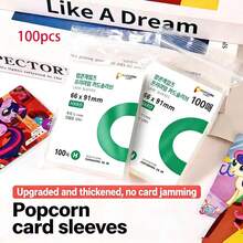 40个75x100毫米竖款硬质卡片套，3英寸透明明信片保护套，适用于棒球、橄榄球、篮球、曲棍球、高尔夫等单张运动卡片，顶部开口，双面保护。也可作为万圣节和圣诞节贺卡套赠送朋友，有10/15/30个装可选。 - 無色 - 查看 20