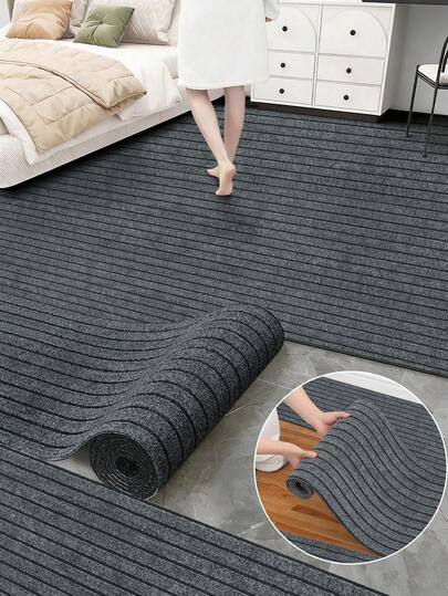 1 rouleau de tapis à rayures autocollant - 40 cm x 3 m. Carrelage de sol épais autoadhésif et silencieux pour intérieur, anti-dérapant, pour chambre, cuisine, escaliers, salon, bureau, protecteur contre les griffures de chat