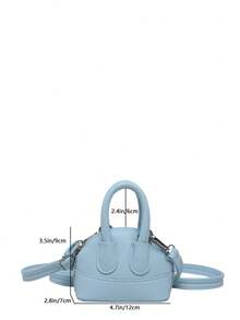 1pc This Fashionable And Cute Mini Shell Handbag Has A Unique Design, Suitable For Various Occasions. Multifunctional And Practical, It Is Very Suitable For Outdoor Activities, Recreation, Commuting To Work, Etc., And Is A Perfect Gift For Teenagers. - Lychee Pattern Handbag - View 10