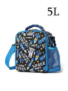 1pc Dinosaur Themed Insulated Lunch Bag, Unisex, Cute Insulated Lunch Box Set With Handle And Detachable Shoulder Strap, Reusable, Insulated Lunch Bag Set With Detachable Shoulder Strap Cooler Bag Waterproof Large Capacity Picnic Outdoor Picnic Bag Lunch Bag For Women School Supplies Camping Essentials - Multicolor - View 13