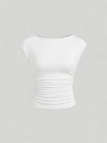 Damen Rundhals Plissee Ärmellos Camisole Tops, inklusive Blümchen und einfarbig, geeignet für Frühling zum Kombinieren im lässig Sommer - Verschiedenfarbig - Übersicht 7