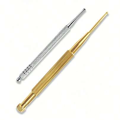 Bộ 1 bút massage bấm huyệt hai đầu, bút massage tai và cơ thể bằng thép không gỉ có thể thu gọn, massage mô sâu, spa tại nhà.