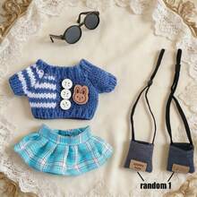 Sweater & Jeans Set, For LABUBU, Paired With Fashionable Headband, Glasses, Bag, Stylish Accessories, Merchandise, Birthday/Holiday Gift (Excluding Plush Doll, Only Clothes & Accessories) - Multicolor - View 13