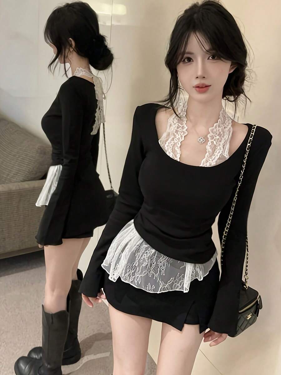 Women Tops - Black - View 1