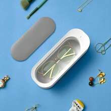 Portable Ultrasonic Jewelry Cleaner Machine, Multifunctional Cleaning Tank For Rings, Necklaces, Watches, Dentures, Glasses & Coins, High Frequency Vibration Cleaning Tool For Home & Personal Care - White - View 5