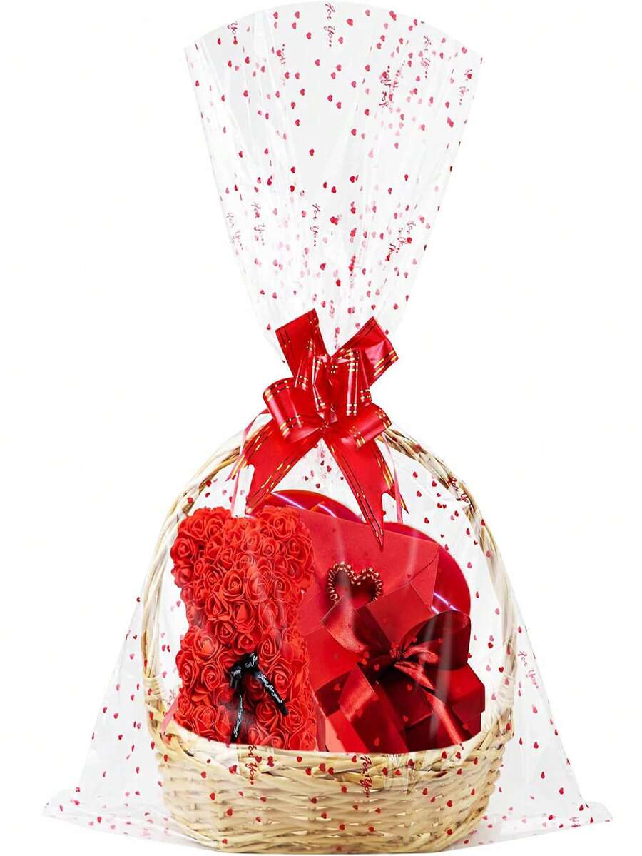 10/20pcs Large Glass Paper Gift Bags With 10pcs Ribbon Bows, Suitable For Baskets, Weddings, Party Favors, Anniversary, Bride, Birthday Gifts, Mother's Day Decor