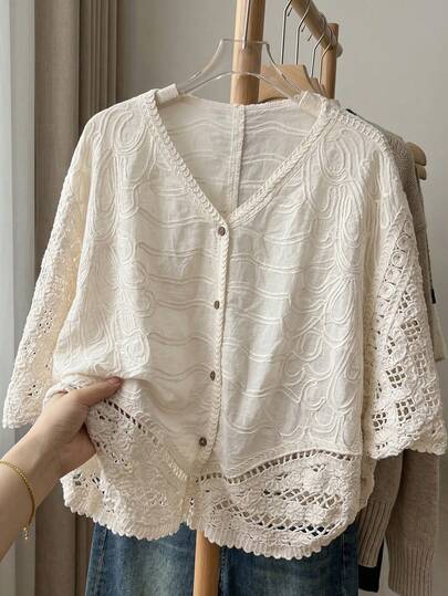 Lightweight Bohemian Style Beach Vacation Casual Shirt For Summer