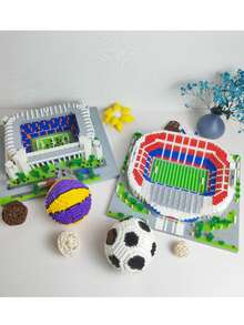 Bộ lắp ráp 4000 mảnh ghép hình sân vận động bóng đá nổi tiếng thế giới Camp Nou/Bernabeu/Bóng đá/Bóng rổ, quà lưu niệm nghệ thuật trang trí, quà sinh nhật cho người hâm mộ. - Nhiều màu - Xem 2