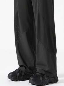 Pantalon de randonnée séchage rapide pour femmes, pantalon ample de plein air en nylon stretch 4 sens avec panneaux en maille et chevilles réglables, convient pour le camping et les sports - Noir - Voir 6
