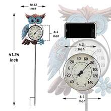 KIDD Outdoor Thermeter 42 Inch Metal  Garden Stake Ouide  Thermeter For Pa Yard And Garden - Cọc cú - Xem 2