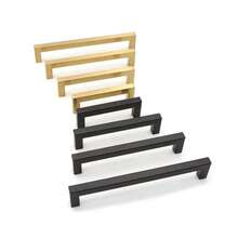 1 tay nắm tủ màu đen, tay nắm tủ bếp hình chữ T và hình vuông bằng thép không gỉ màu đen mờ, phụ kiện nội thất, tay nắm cửa tủ, tay nắm ngăn kéo tủ quần áo, tay nắm tủ. - Vàng - Xem 5