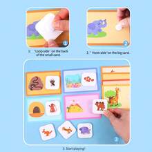 Animal Matching Cards - "Find Mom" Educational Toy, Children's Cognitive Matching Game, Baby Hand-Eye Coordination Early Learning Tool, Parent-Child Interactive Tabletop Game - 彩色 - 查看 5