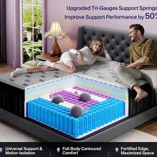 12/14 Inch Gel Memory Foam Mattress Hybrid Pocket Spring Twin Full Queen King Bed Mattress In A Box, Euro Top Medium Firm For Back & Lumbar Support, Individual Pocket Spring Bed For Motion Isolation & Fiberglass Free - 黑色 - 查看 5