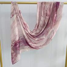 1pc Tie-Dye Casual Polyester Printed Scarf, All Season - Lilac Purple - View 8