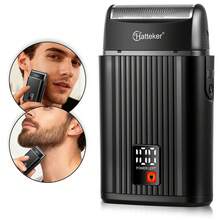 Máy cạo râu điện Hatteker 1 cái sạc USB dành cho nam, có chức năng tỉa râu và làm trắng. - màu đen - Xem 10