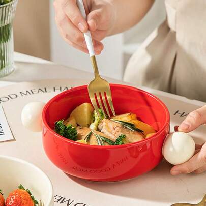 Creative Egg-Shaped Ceramic Bowl - Cute Tableware Bowl Suitable For Salad, Pasta And Rice