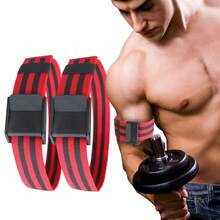 1 Pair Adjustable Thigh And Arm Elastic Blood Flow Restriction Bands, Comfortable Compression Straps For Blood Flow Restriction Training, Suitable For Arms And Thighs - Multicolor - View 8