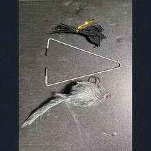 Adjustable Retractable Cat Teaser Wand Toy, Hanging Door Mouse Cat Toy, Cat Supplies - A Mouse Was Hanging On the Door from the Tripod. - View 10