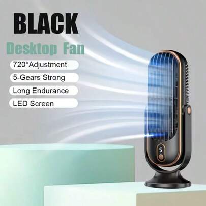 Upgraded Portable Cooling Device With Large Battery And Dual Motors, Fashionable Desk Fan, Mini Home Air Conditioner, 720° Circulating Air Cooler Fan For Office, Travel, Camping, RV, USB Powered, Christmas & Valentine's Day Gift, Battery Capacity: 1200mAh