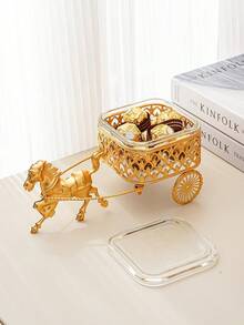 Hộp quà tặng bằng thủy tinh, thiết kế hiện đại kiểu xe ngựa, thích hợp cho tiệc tùng, đồ dùng học tập, đựng thực phẩm, kẹo, sô cô la, bánh quy, v.v. - Xem 4