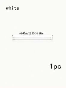 1pc Stainless Steel Telescopic Shower Curtain Rod, No Drilling Required, Curtain Rod, Closet Rod, Tension Rod, Clothes Drying Rod, Suitable For Bathroom, Living Room, Balcony, Partition, Door Curtain, Kitchen, Bathroom Accessories - Telescopic Pole - View 29