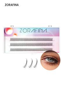 A-Type Grafted False Eyelashes, Segmented Natural Soft Cluster Lashes, Eyelash Extension 10-15mm Length, Suitable For Beginners, Brown & Black Cluster Lashes, False Eyelashes - D - View 2