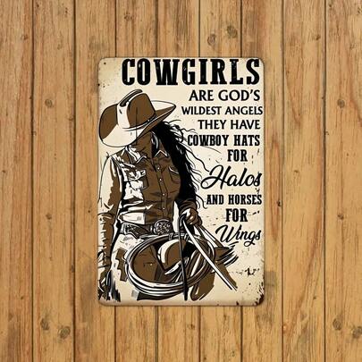 [Tấm bảng kim loại cổ điển] Tấm bảng kim loại cổ điển, kích thước 12x8 inch/30x20 cm, hình ảnh cao bồi cưỡi ngựa, "Khi bạn già đi, đừng ngừng cưỡi ngựa", tranh trang trí nhà cửa.