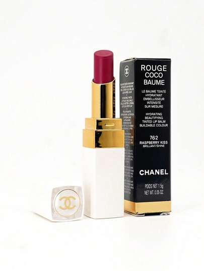 CHANEL #762 (Beso de frambuesa) Lápiz labial, color melocotón desnudo, textura cremosa, tamaño mini, portátil, crema de melocotón, maquillaje de labios, tamaño de viaje, 1.5g/0.05oz, lápiz labial blanqueador diario, regalo del Día de San Valentín para la novia, esencial para fiestas