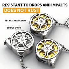 1个迷你镂空钥匙扣卷尺 - 2米钢卷尺，便携式小型卷尺，紧凑型家用钥匙扣卷尺，优雅小型钢尺，公制和英制双刻度，多功能钢卷尺，礼品尺 - 2米 - 查看 2